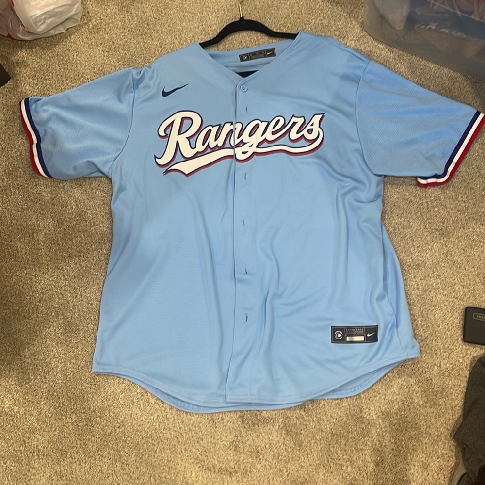 Limited edition baby blue joey gallo (13) rangers jersey xl mens